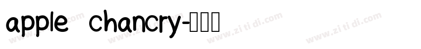 apple chancry字体转换